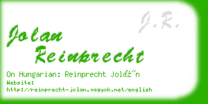 jolan reinprecht business card